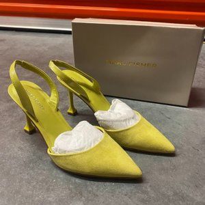 New Marc Fisher Slingback Heels Yellow 700- Size 8.5